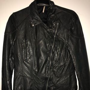 Free people leather jacket